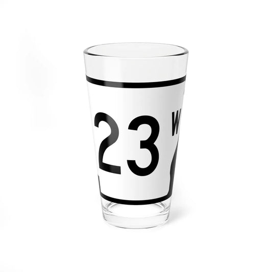 Arkansas 23W (Arkansas) (Road Sign) Pint Glass 16oz 16oz - Go Mug Yourself