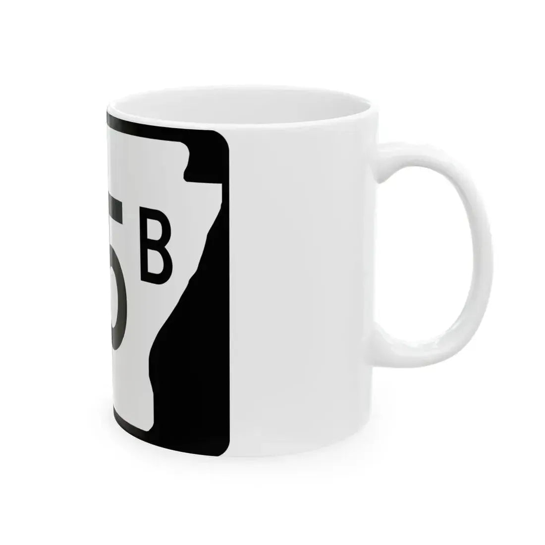 Arkansas 25B (Arkansas) (Road Sign) White Coffee Mug - Go Mug Yourself