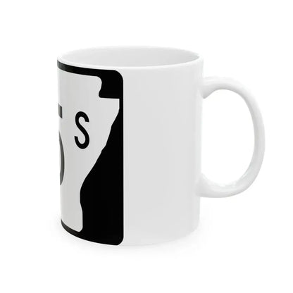 Arkansas 25S (Arkansas) (Road Sign) White Coffee Mug - Go Mug Yourself