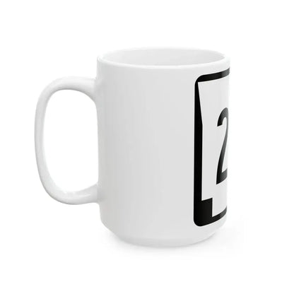 Arkansas 25Y (Arkansas) (Road Sign) White Coffee Mug - Go Mug Yourself