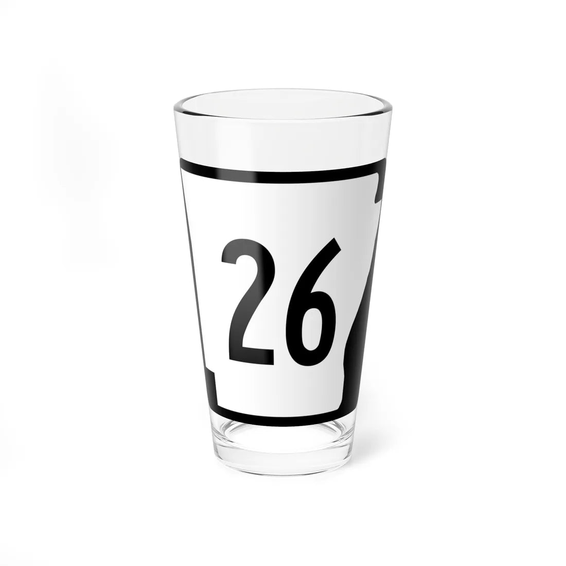 Arkansas 26 (Arkansas) (Road Sign) Pint Glss 16oz 16oz - Go Mug Yourself