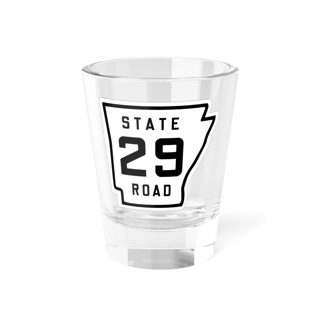 Arkansas 29 1926 (Arkansas) (Road Sign) Shot Glass 1.5oz 1.5oz - Go Mug Yourself