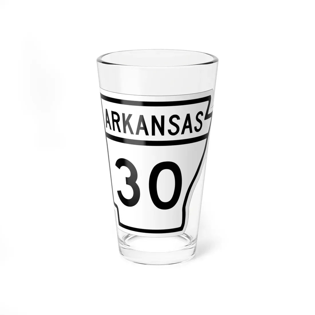 Arkansas 30 1948 (Arkansas) (Road Sign) Pint Glass 16oz 16oz - Go Mug Yourself