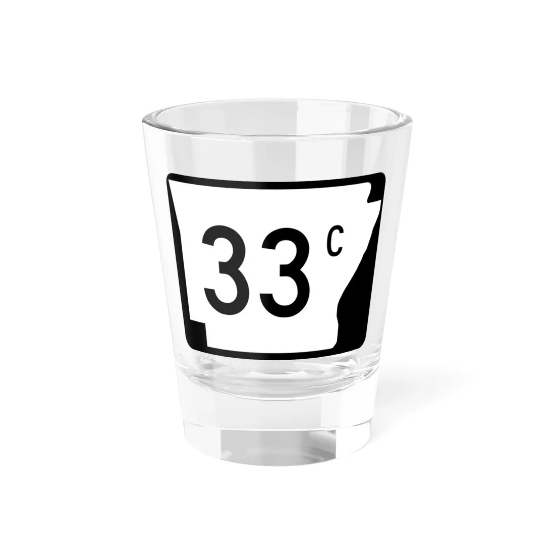 Arkansas 33C (Arkansas) (Road Sign) Shot Glass 1.5oz 1.5oz - Go Mug Yourself