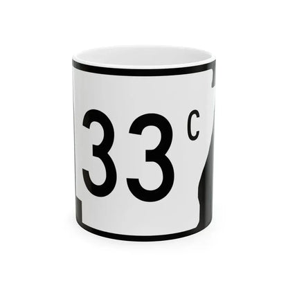 Arkansas 33C (Arkansas) (Road Sign) White Coffee Mug 11oz - Go Mug Yourself