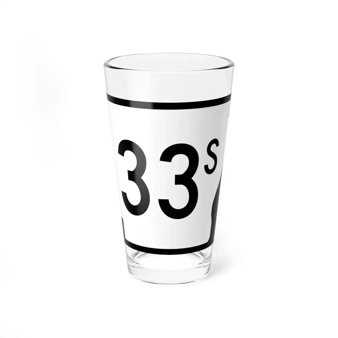 Arkansas 33S (Arkansas) (Road Sign) Pint Glass 16oz 16oz - Go Mug Yourself