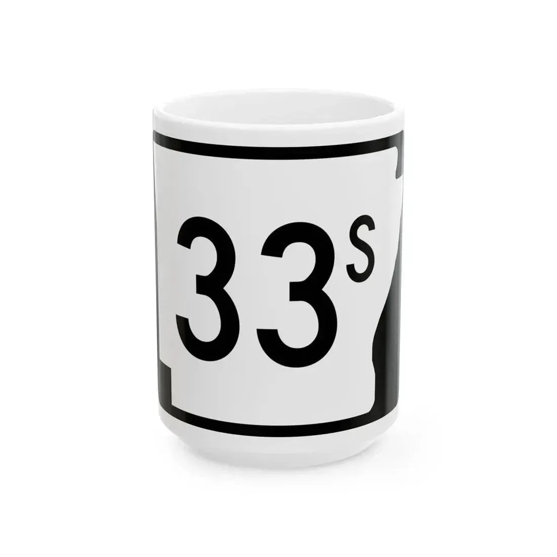 Arkansas 33S (Arkansas) (Road Sign) White Coffee Mug 15oz - Go Mug Yourself