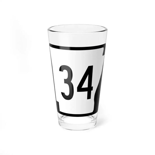 Arkansas 34 (Arkansas) (Road Sign) Pint Glss 16oz 16oz - Go Mug Yourself