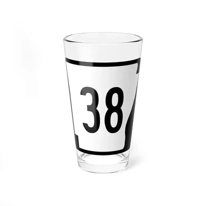 Arkansas 38 (Arkansas) (Road Sign) Pint Glass 16oz 16oz - Go Mug Yourself