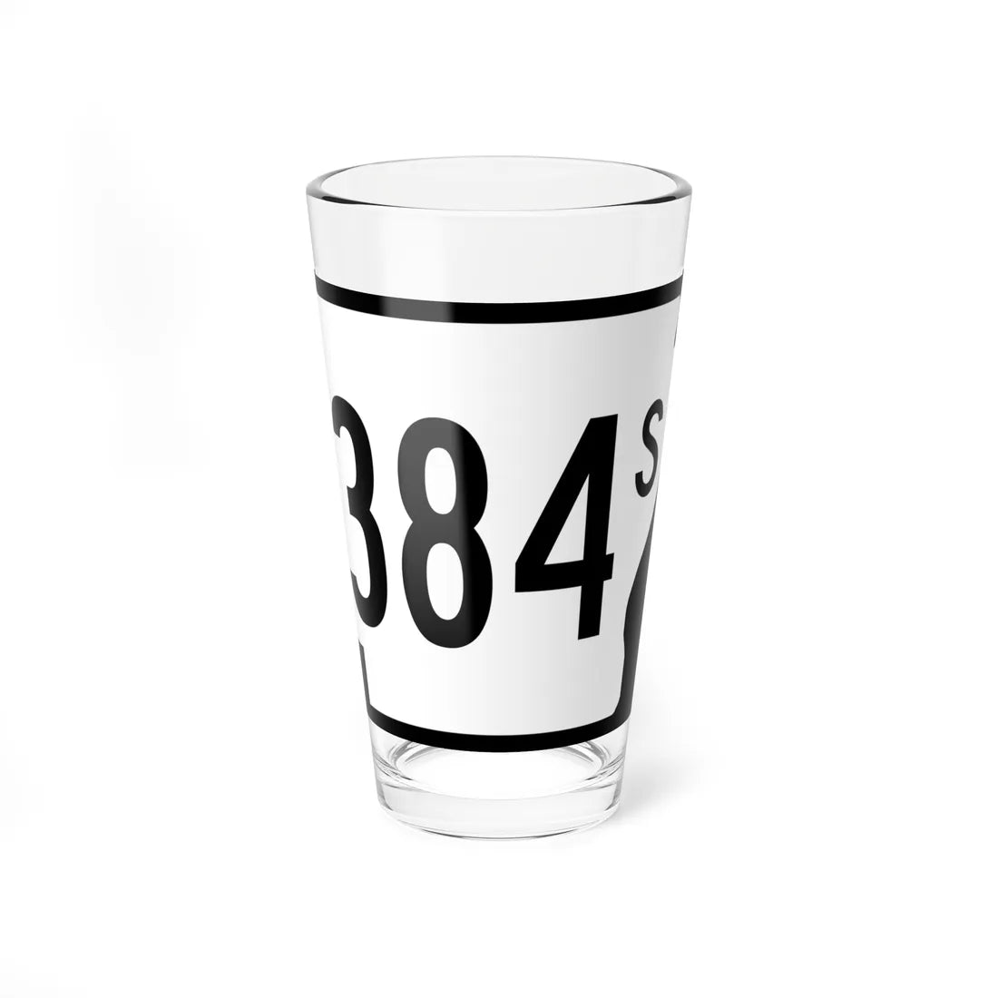 Arkansas 384S (Arkansas) (Road Sign) Pint Glass 16oz 16oz - Go Mug Yourself