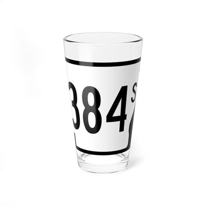 Arkansas 384S (Arkansas) (Road Sign) Pint Glass 16oz 16oz - Go Mug Yourself