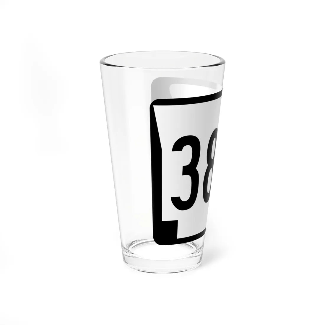 Arkansas 384S (Arkansas) (Road Sign) Pint Glass 16oz - Go Mug Yourself