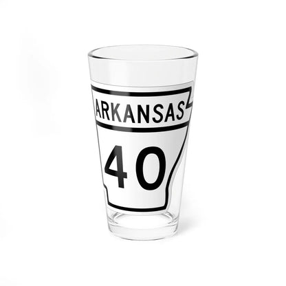 Arkansas 40 1948 (Arkansas) (Road Sign) Pint Glss 16oz 16oz - Go Mug Yourself