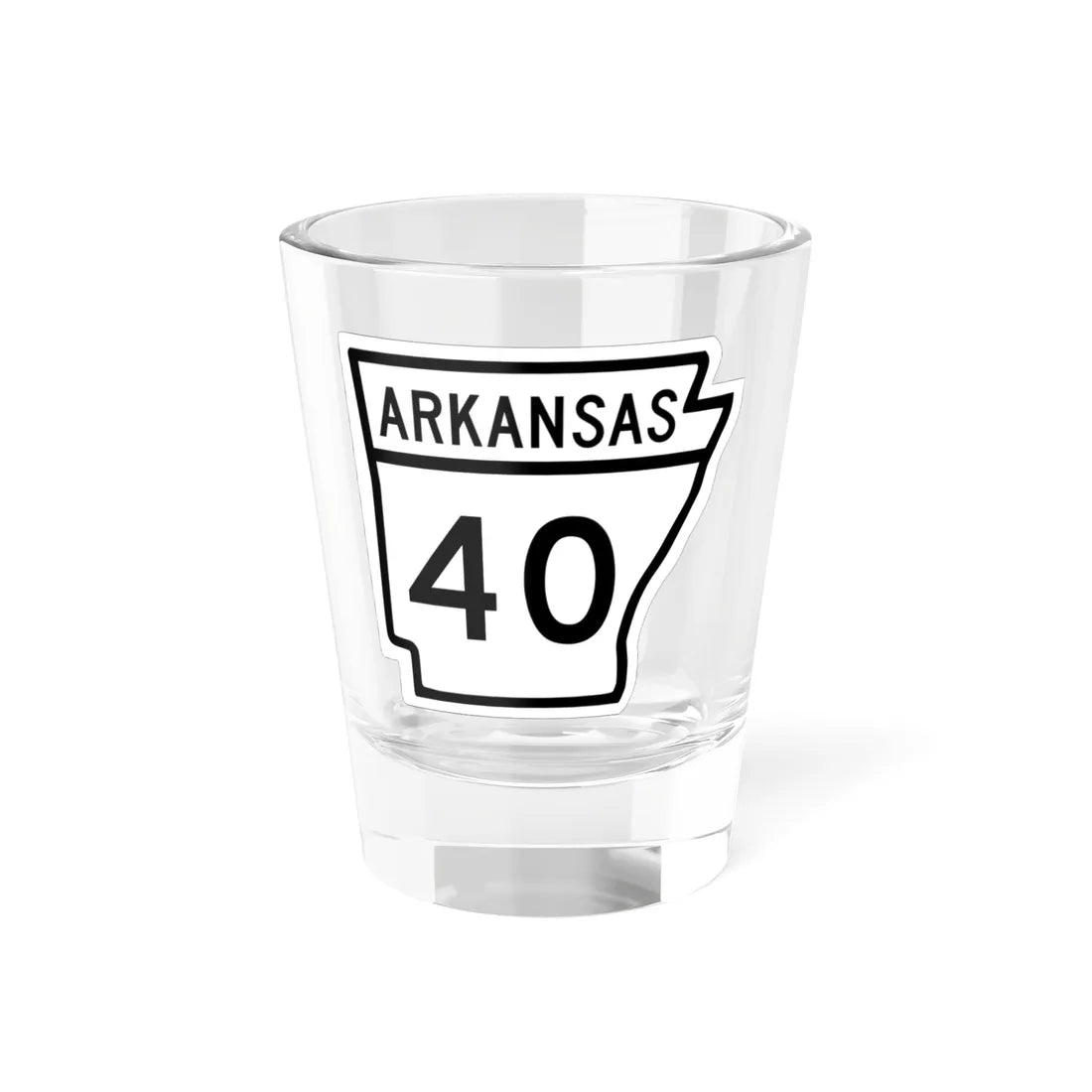Arkansas 40 1948 (Arkansas) (Road Sign) Shot Glass 1.5oz 1.5oz - Go Mug Yourself