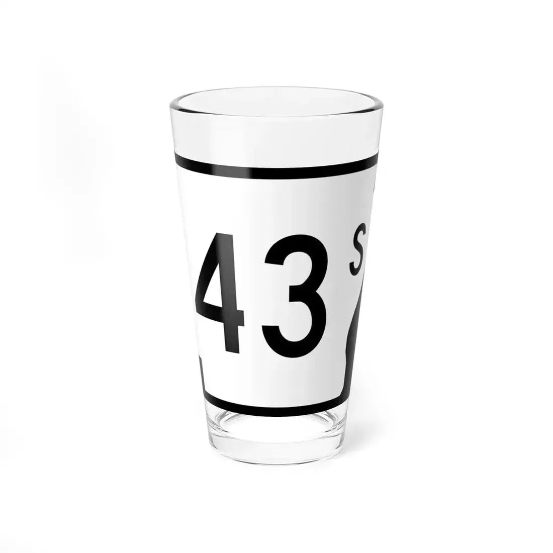 Arkansas 43S (Arkansas) (Road Sign) Pint Glass 16oz 16oz - Go Mug Yourself