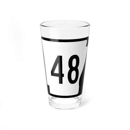 Arkansas 48 (Arkansas) (Road Sign) Pint Glass 16oz 16oz - Go Mug Yourself