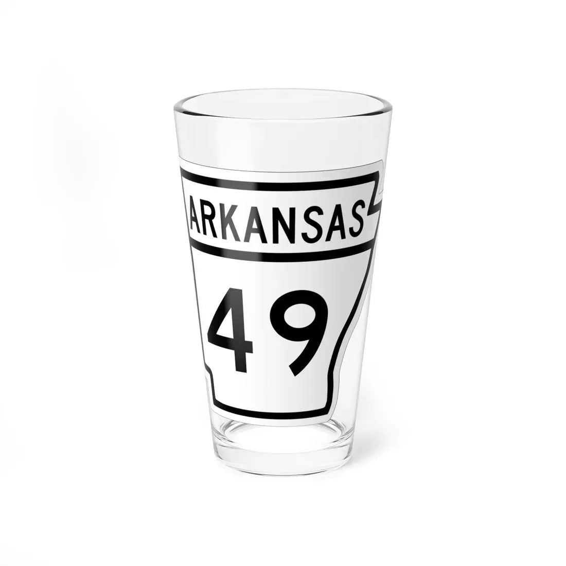 Arkansas 49 1948 (Arkansas) (Road Sign) Pint Glass 16oz 16oz - Go Mug Yourself