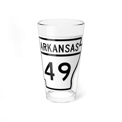 Arkansas 49 1948 (Arkansas) (Road Sign) Pint Glass 16oz 16oz - Go Mug Yourself