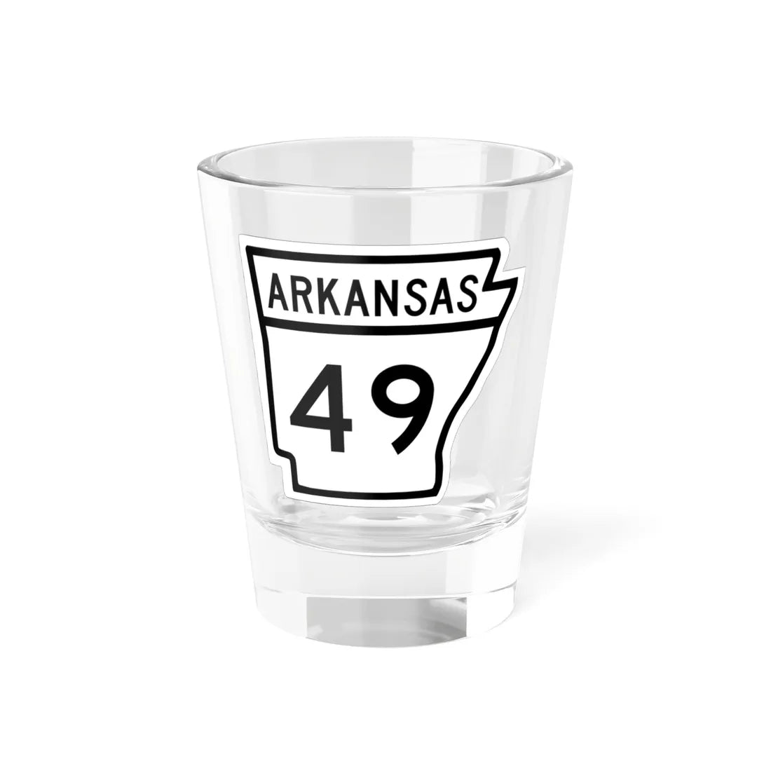 Arkansas 49 1948 (Arkansas) (Road Sign) Shot Glass 1.5oz 1.5oz - Go Mug Yourself