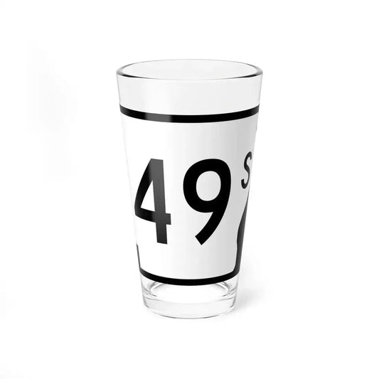 Arkansas 49S (Arkansas) (Road Sign) Pint Glass 16oz 16oz - Go Mug Yourself