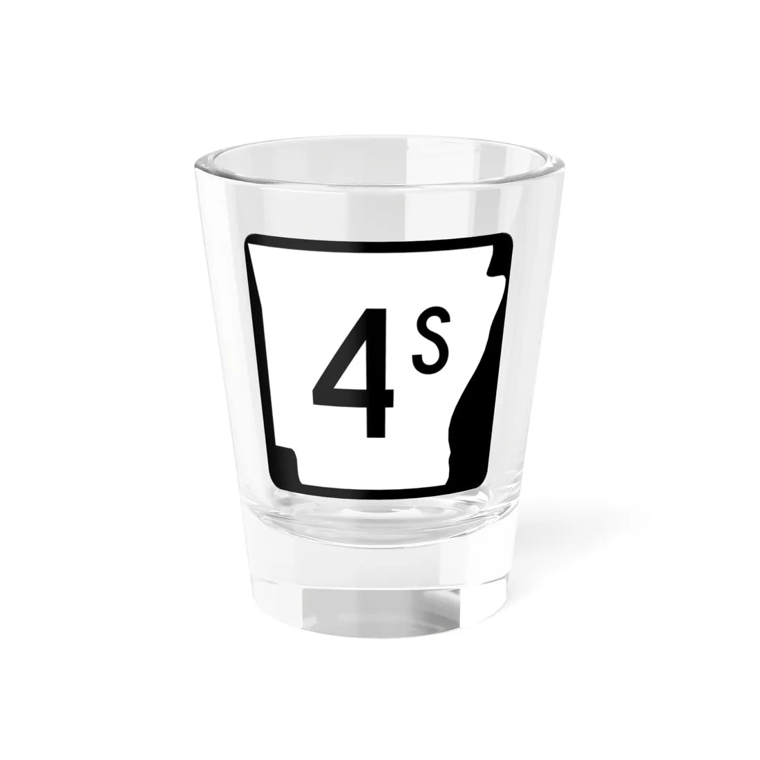 Arkansas 4S (Arkansas) (Road Sign) Shot Glass 1.5oz 1.5oz - Go Mug Yourself