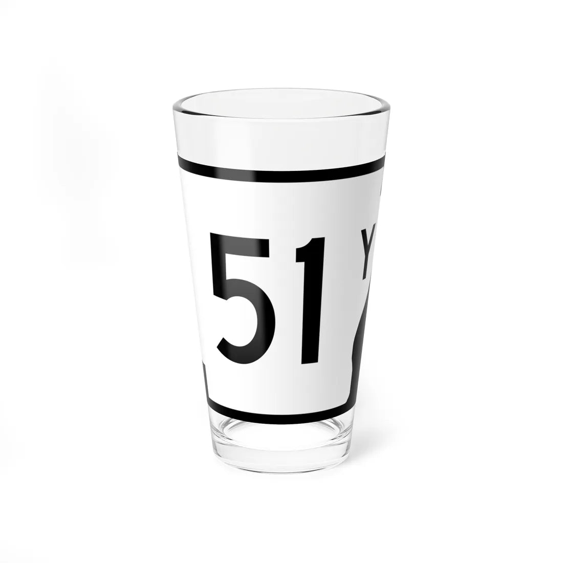 Arkansas 51Y (Arkansas) (Road Sign) Pint Glss 16oz 16oz - Go Mug Yourself