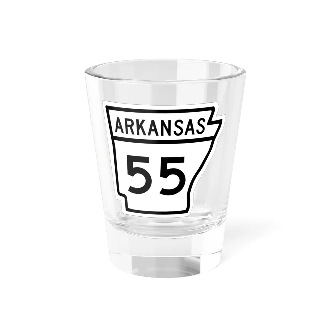 Arkansas 55 1948 (Arkansas) (Road Sign) Shot Glass 1.5oz 1.5oz - Go Mug Yourself