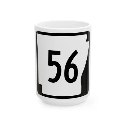 Arkansas 56 (Arkansas) (Road Sign) White Coffee Mug 15oz - Go Mug Yourself