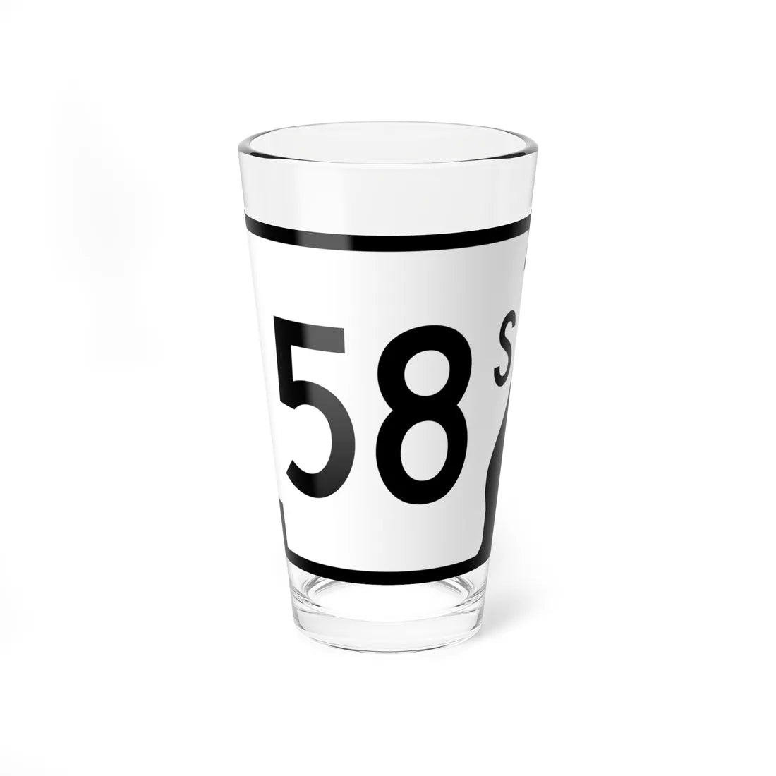 Arkansas 58S (Arkansas) (Road Sign) Pint Glss 16oz 16oz - Go Mug Yourself