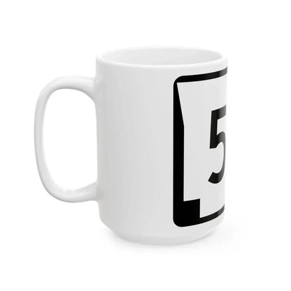 Arkansas 58S (Arkansas) (Road Sign) White Coffee Mug - Go Mug Yourself