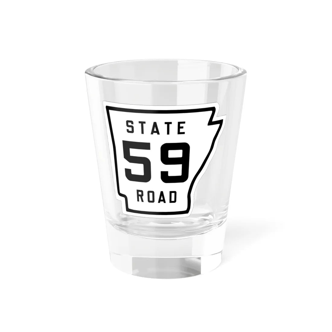 Arkansas 59 1926 (Arkansas) (Road Sign) Shot Glass 1.5oz 1.5oz - Go Mug Yourself