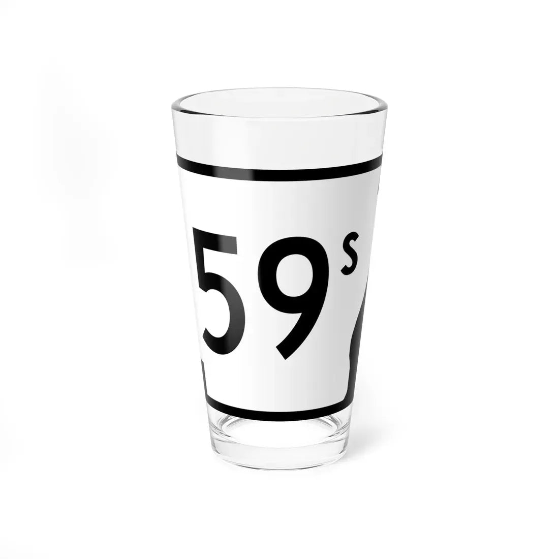 Arkansas 59S (Arkansas) (Road Sign) Pint Glass 16oz 16oz - Go Mug Yourself