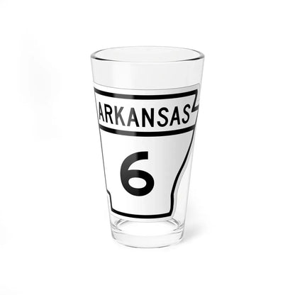 Arkansas 6 1948 (Arkansas) (Road Sign) Pint Glass 16oz 16oz - Go Mug Yourself