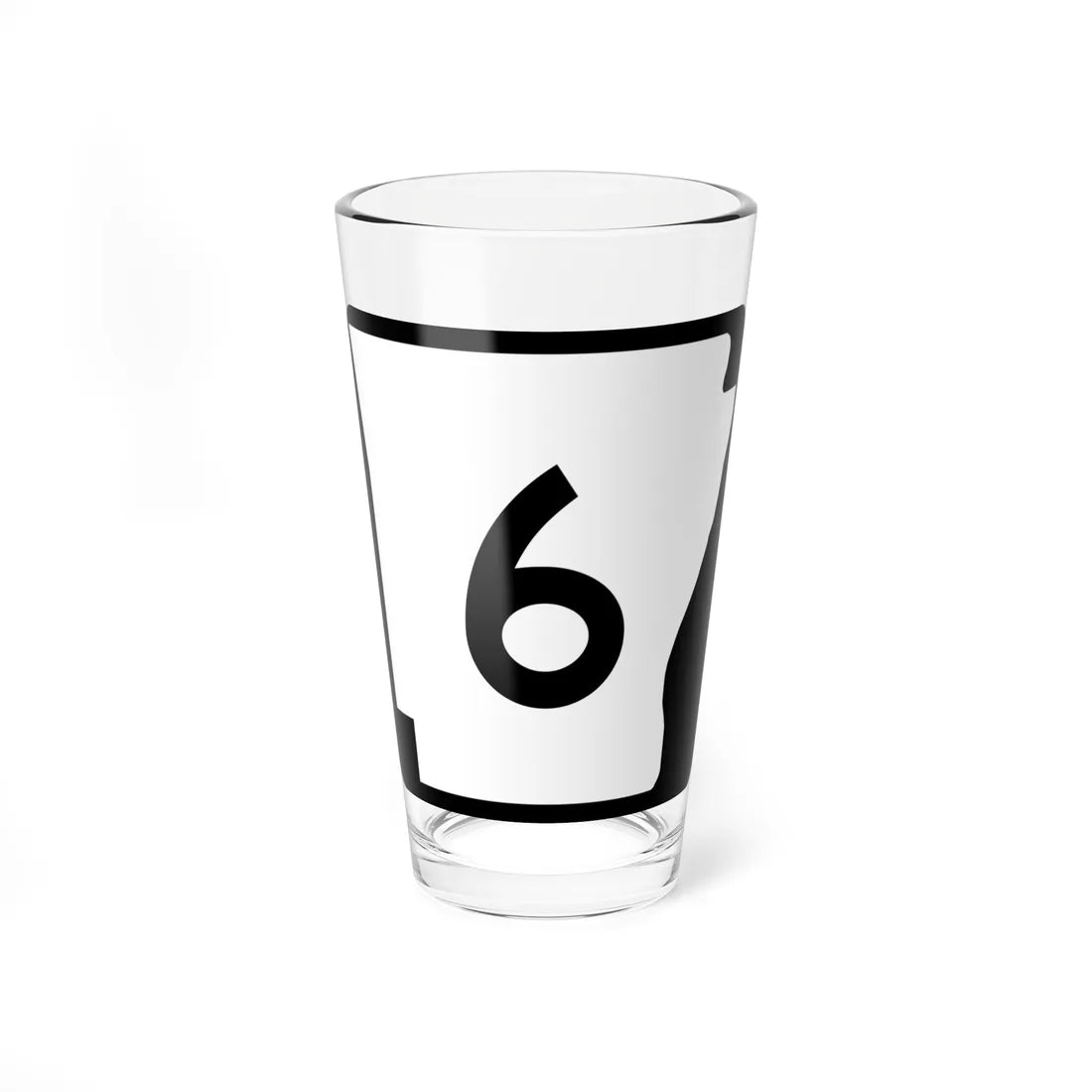 Arkansas 6 (Arkansas) (Road Sign) Pint Glass 16oz 16oz - Go Mug Yourself