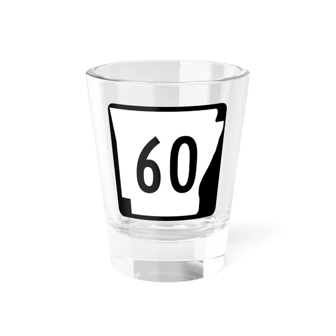 Arkansas 60 (Arkansas) (Road Sign) Shot Glass 1.5oz 1.5oz - Go Mug Yourself