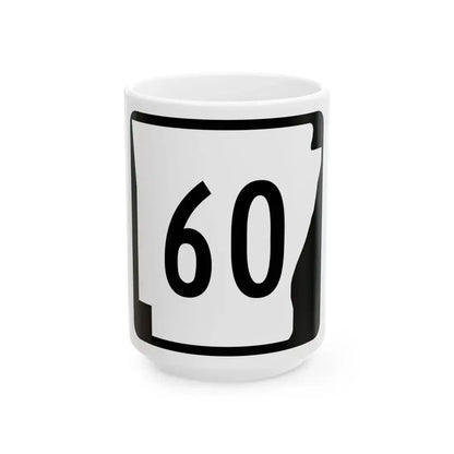Arkansas 60 (Arkansas) (Road Sign) White Coffee Mug 15oz - Go Mug Yourself