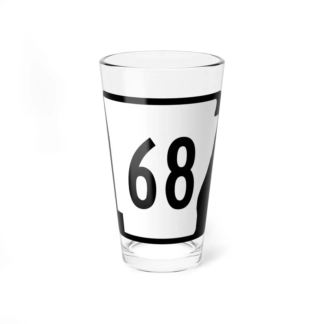 Arkansas 68 (Arkansas) (Road Sign) Pint Glass 16oz 16oz - Go Mug Yourself