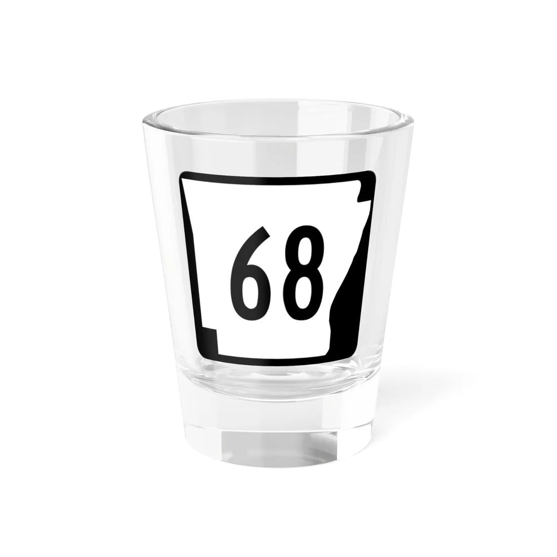 Arkansas 68 (Arkansas) (Road Sign) Shot Glass 1.5oz 1.5oz - Go Mug Yourself