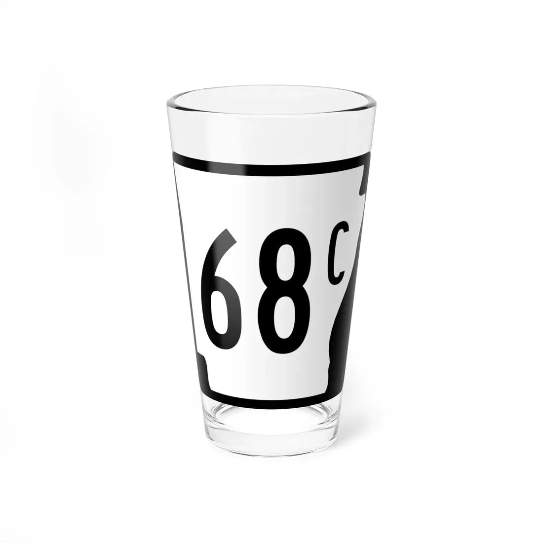 Arkansas 68C (Arkansas) (Road Sign) Pint Glass 16oz 16oz - Go Mug Yourself