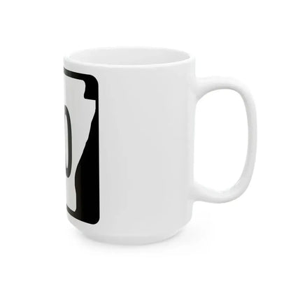 Arkansas 70 (Arkansas) (Road Sign) White Coffee Mug - Go Mug Yourself