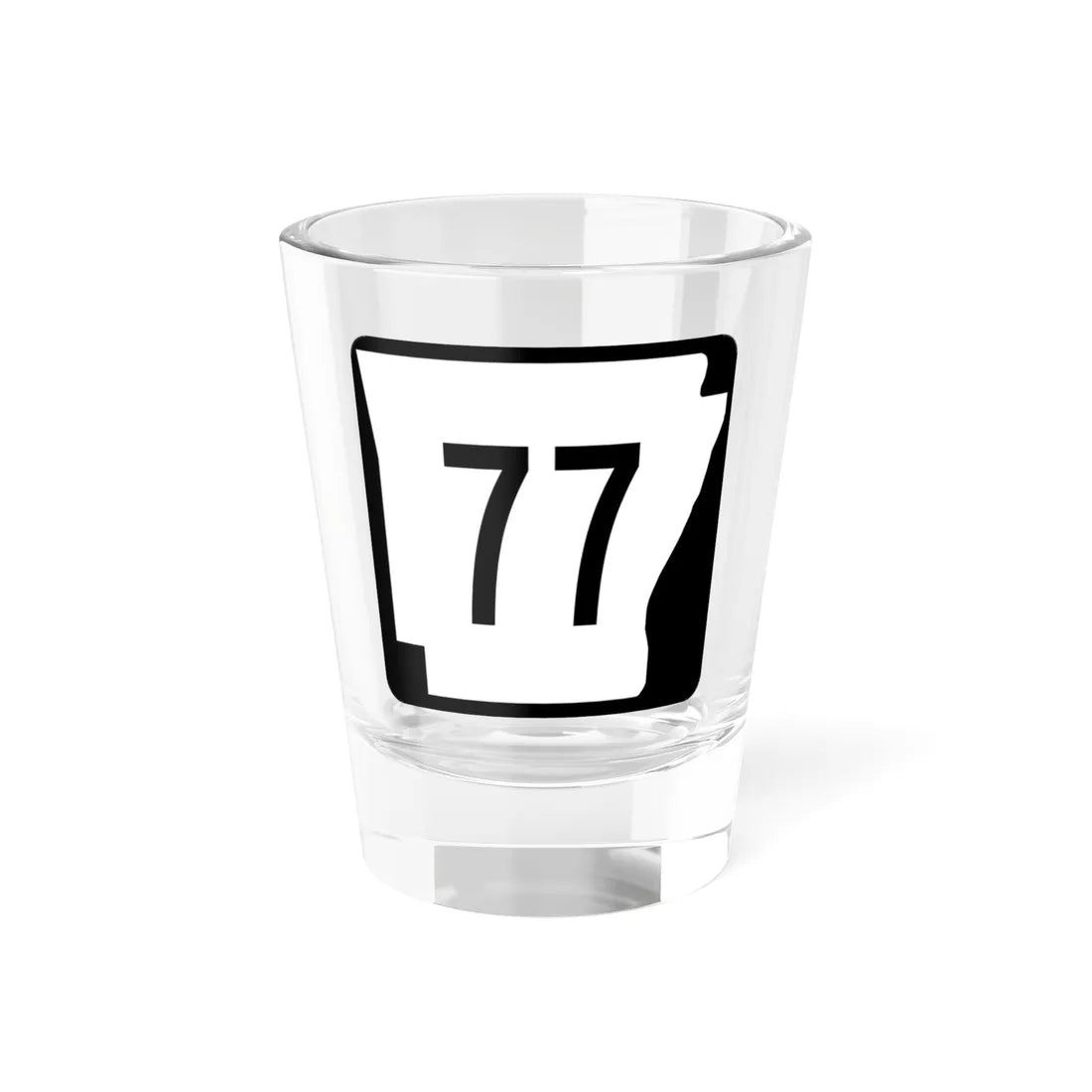 Arkansas 77 (Arkansas) (Road Sign) Shot Glass 1.5oz 1.5oz - Go Mug Yourself