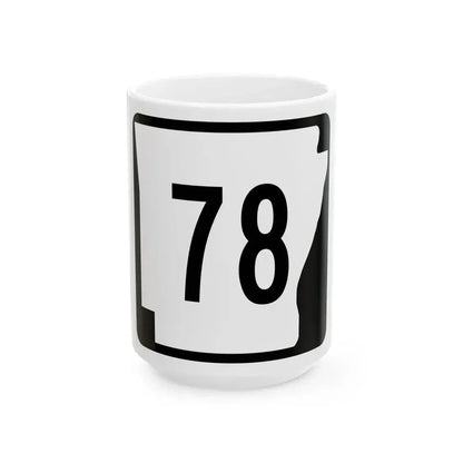 Arkansas 78 (Arkansas) (Road Sign) White Coffee Mug 15oz - Go Mug Yourself