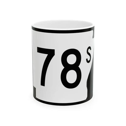 Arkansas 78S (Arkansas) (Road Sign) White Coffee Mug 11oz - Go Mug Yourself