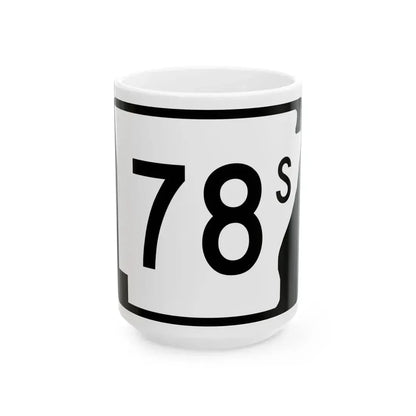 Arkansas 78S (Arkansas) (Road Sign) White Coffee Mug 15oz - Go Mug Yourself