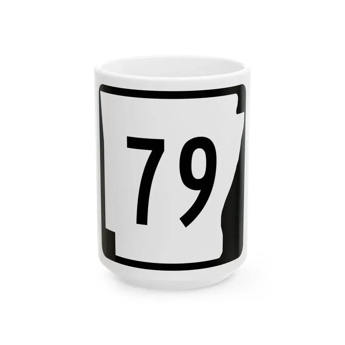 Arkansas 79 (Arkansas) (Road Sign) White Coffee Mug 15oz - Go Mug Yourself