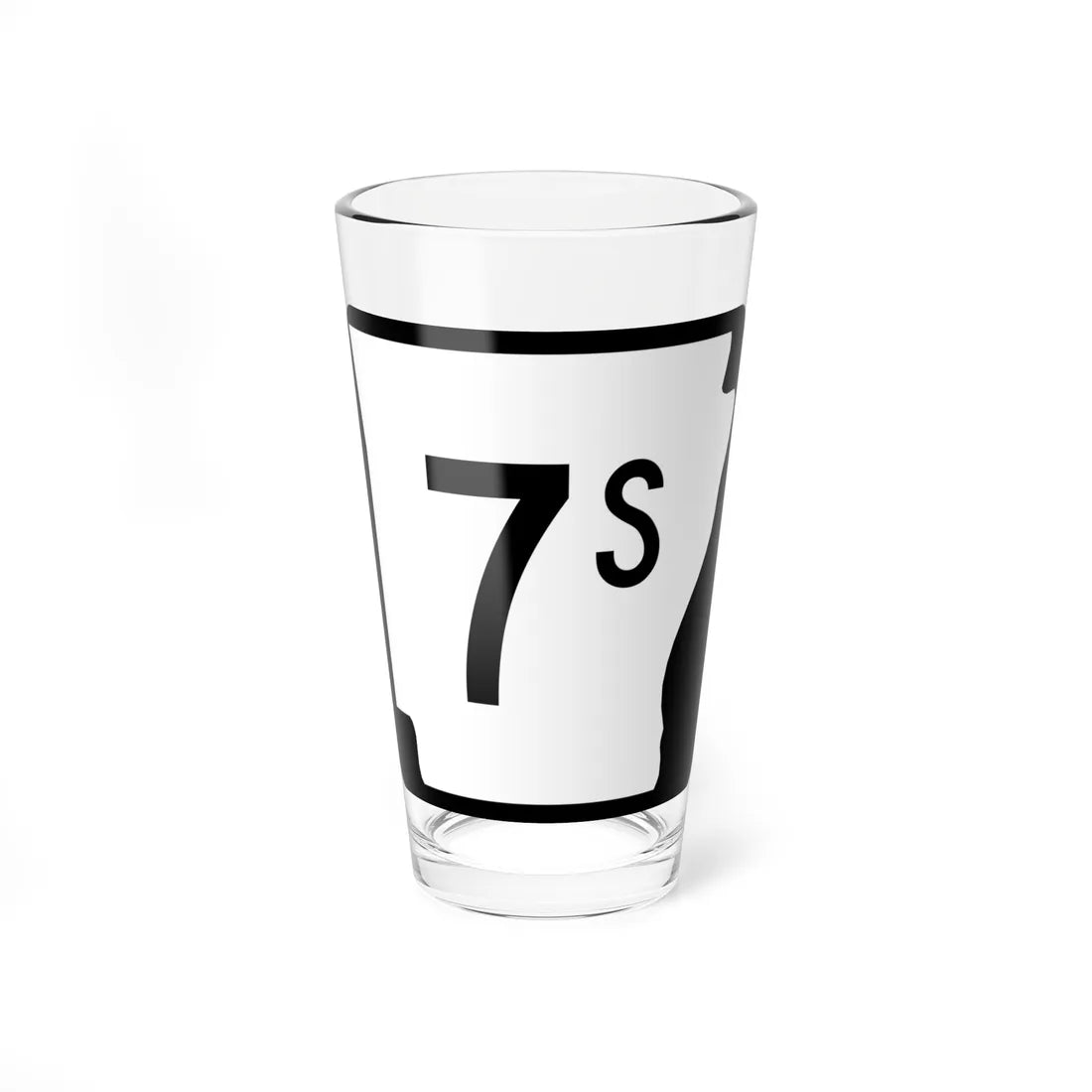 Arkansas 7S (Arkansas) (Road Sign) Pint Glass 16oz 16oz - Go Mug Yourself