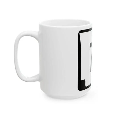 Arkansas 7T (Arkansas) (Road Sign) White Coffee Mug - Go Mug Yourself