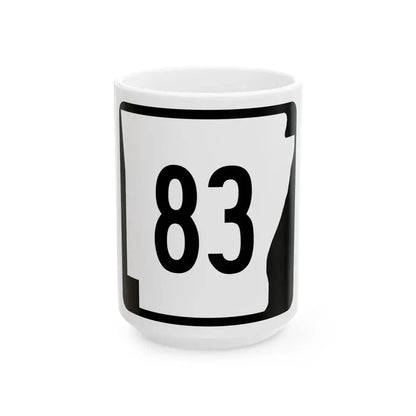 Arkansas 83 (Arkansas) (Road Sign) White Coffee Mug 15oz - Go Mug Yourself