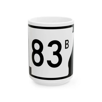 Arkansas 83B (Arkansas) (Road Sign) White Coffee Mug 15oz - Go Mug Yourself