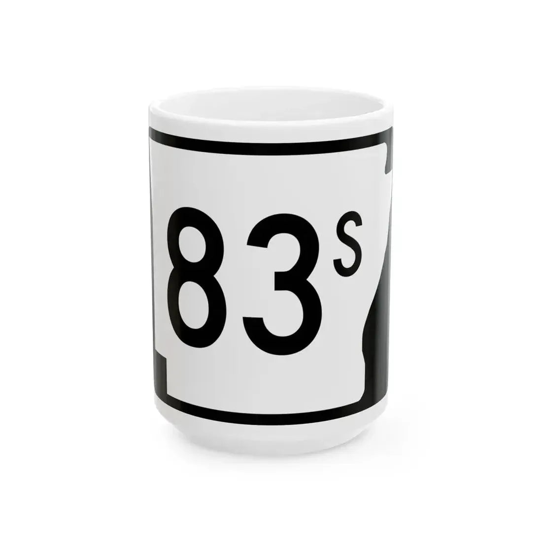 Arkansas 83S (Arkansas) (Road Sign) White Coffee Mug 15oz - Go Mug Yourself